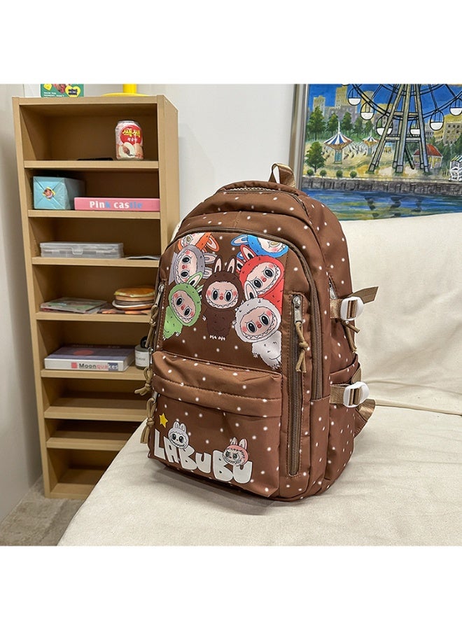 Labubus New Large-size Cartoon Backpack Gor Travel, Versatile, Exquisitely Printed, Casual Hand-Held Trendy School Bag For Men And Women 43*30*19CM - Image 2