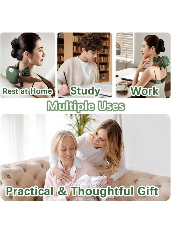 ELTRAZONE Neck & Shoulder Shiatsu Massager Pillow – Deep Tissue Electric Massage with Heat & Vibration, Multi-Mode Kneading for Neck, Back, Shoulders, and Full-Body Muscle Relaxation - Image 4