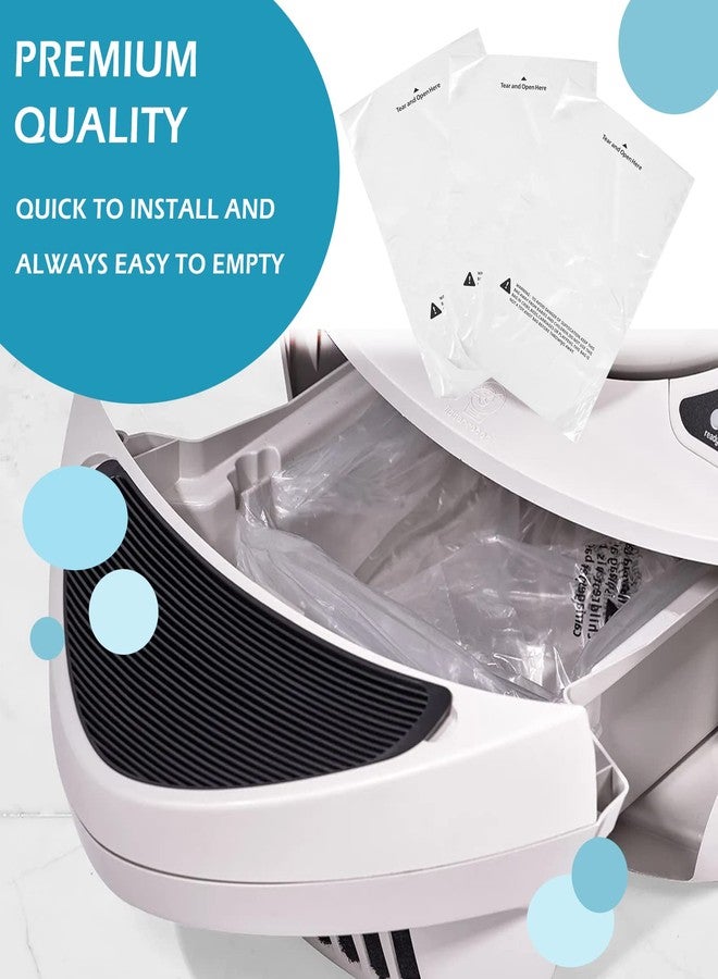 Lisyee 120 Count Waste Drawer Liners Bags Compatible with All Litter Box Robot Models, 9-11 Gallons Litter Box Liners - Image 2