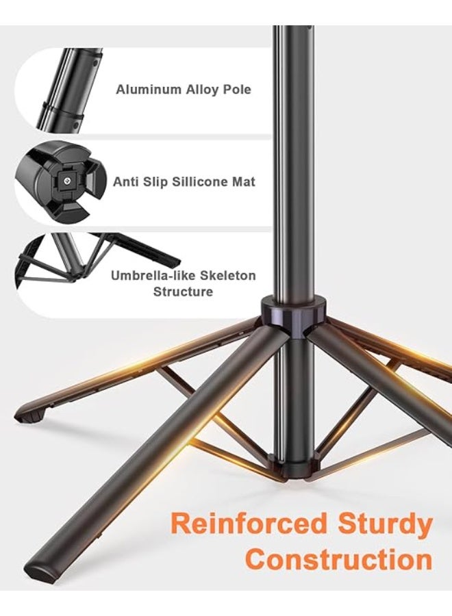 71" Auto Face Tracking Tripod – 360° Rotating Phone Stand with Light & Rechargeable Remote – Smart Tripod for iPhone, Android, Camera & GoPro – Perfect for TikTok, Vlogging & Video Recording - Image 5