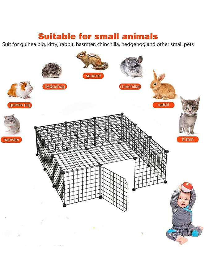 Pet Playpen Spliced Fence Cage Dog Enclosure Panels Puppy Rabbit Cat Foldable Storage Stackable Shelf - Image 2
