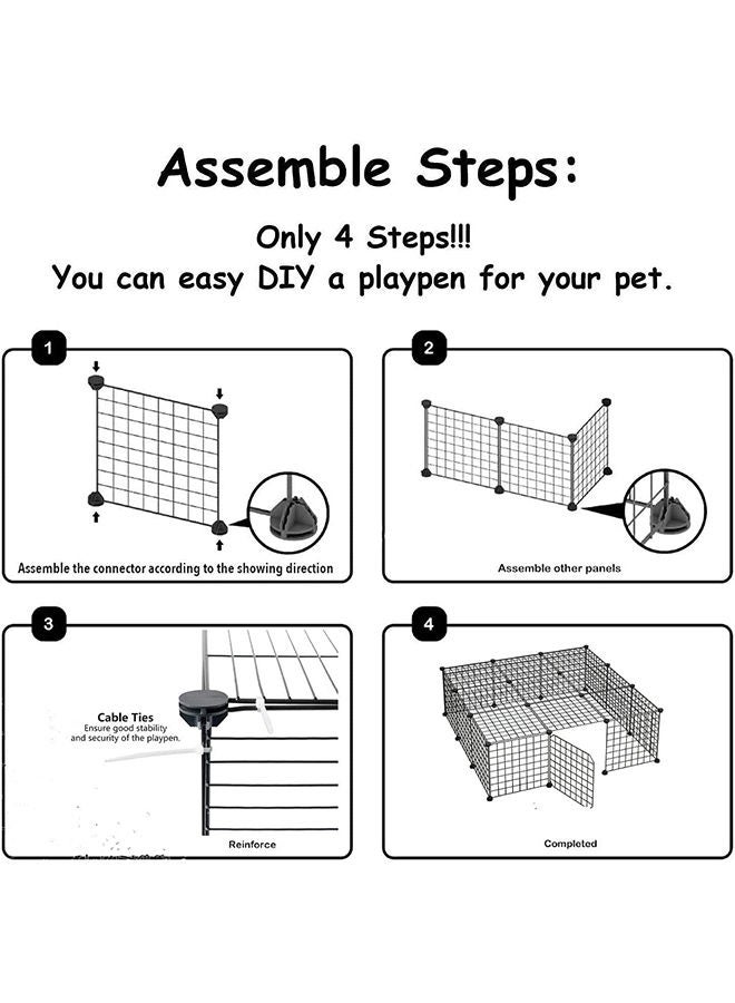 Pet Playpen Spliced Fence Cage Dog Enclosure Panels Puppy Rabbit Cat Foldable Storage Stackable Shelf - Image 3