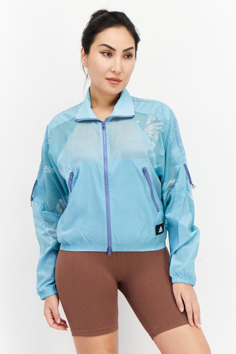 Adidas Women Sportswear Fit Training Jacket, Turquoise - Image 1