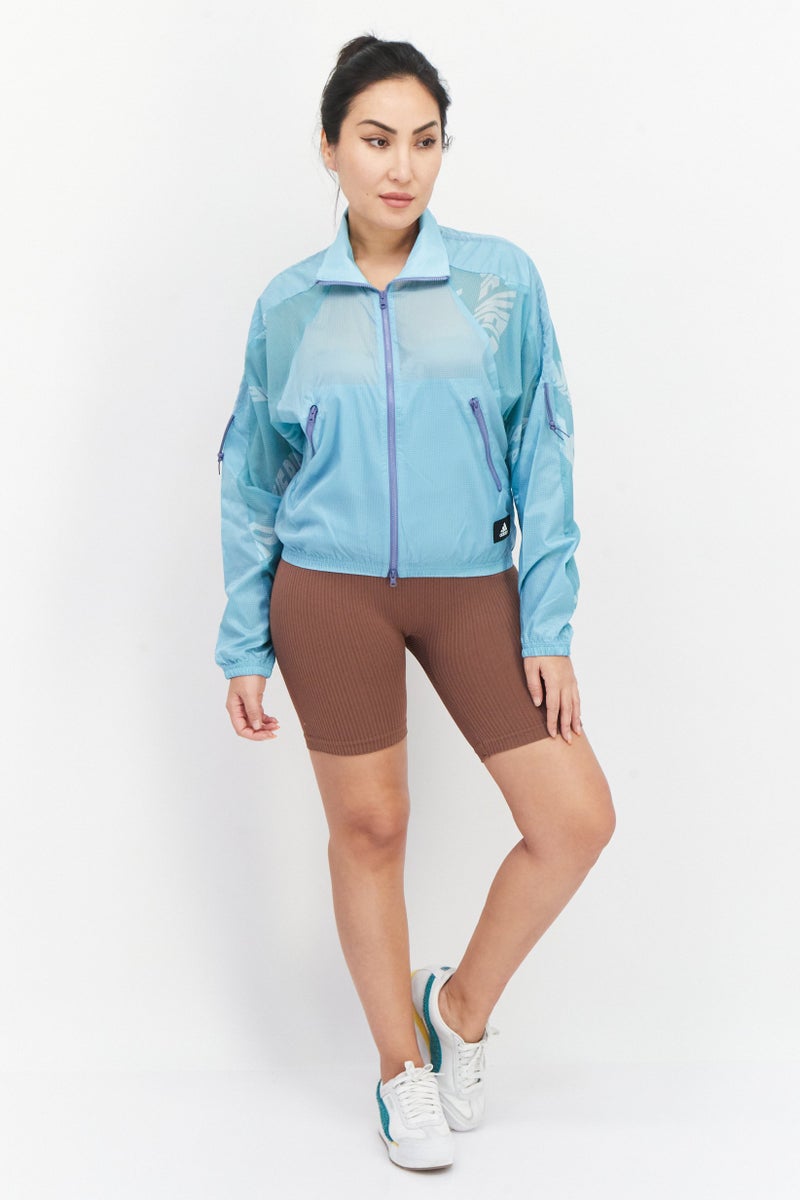 Adidas Women Sportswear Fit Training Jacket, Turquoise - Image 3