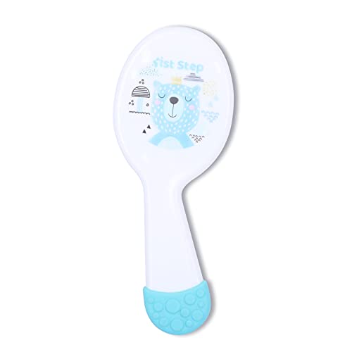 1st Step Matte Collection Easy Grip, Soft & Gentle Comb and Brush Grooming Set - Blue - Image 3