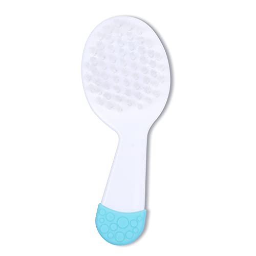 1st Step Matte Collection Easy Grip, Soft & Gentle Comb and Brush Grooming Set - Blue - Image 4