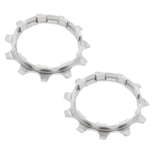 Create idea 2PCS 10 Speed 11T Steel Bicycle Cassette Cog Single Speed Freewheel Compatible with Shimano HG Series for Mountain and Road Bikes Silver - Image 1