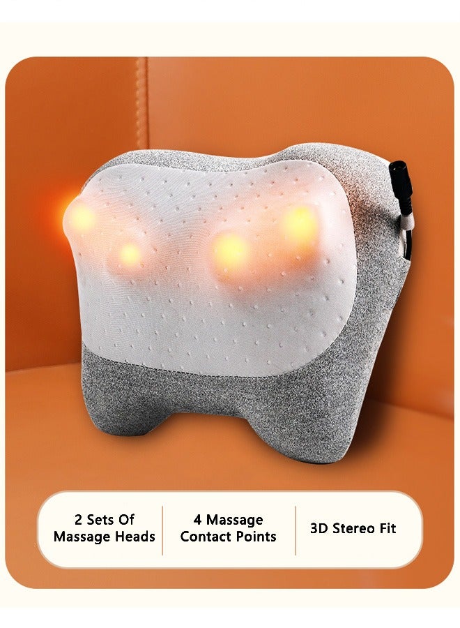 RollsTimi  Cervical Spine Massager Electric Massage Pillow Hot Compress Body Multifunctional Car Massager Back Office Lumbar Cushion - Image 2
