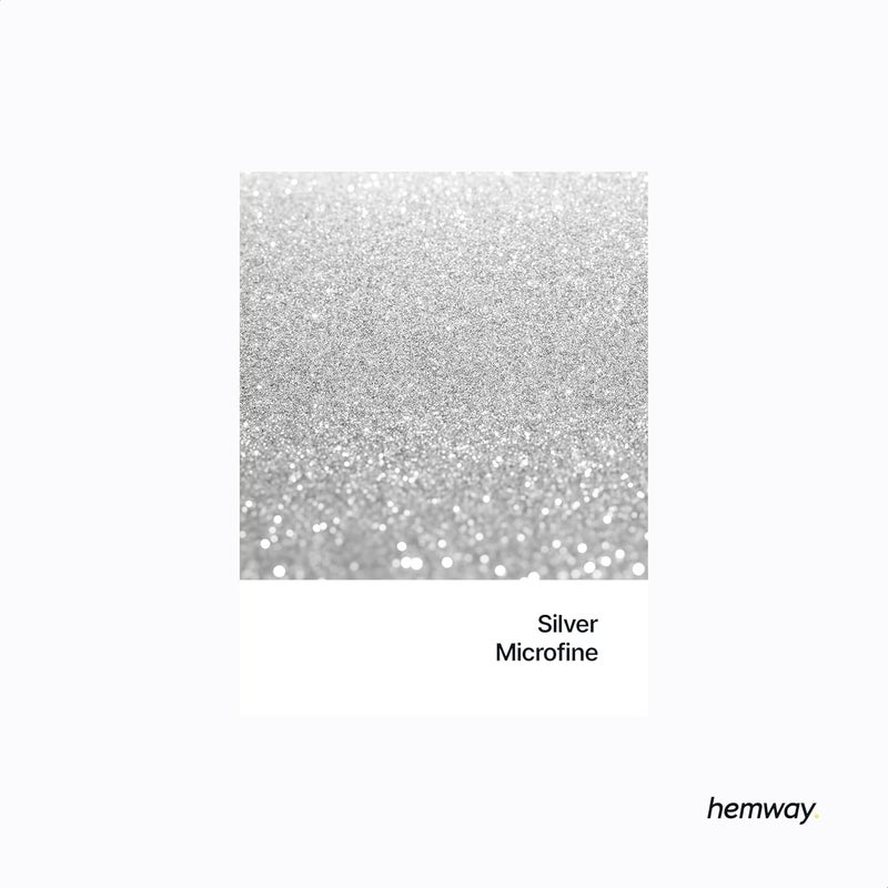 هيمواي حبيبات معدنية لامعة من Hemway Automotive، نوع MICROFINE، بحجم 1/256" (0.004")، سمك 0.1 مم، وزن 100 ميكرون، للاستخدام مع أنواع الطلاء بالرش للسيارات والدراجات والمركبات التجارية والشاحنات (بلون فضي). - Image 2