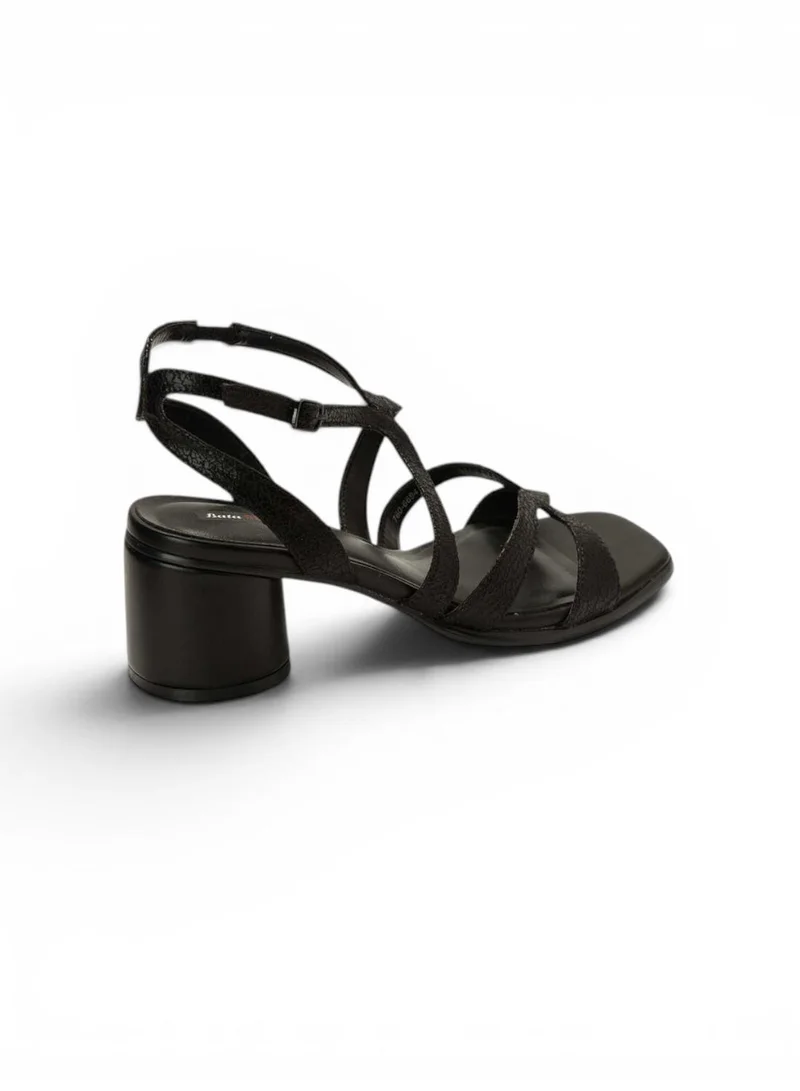 Bata Black Block Heel Multi‑Strap Sandals for Women | Best Price UAE