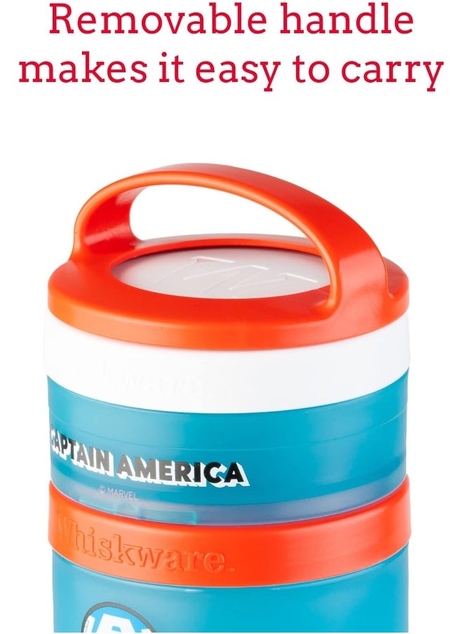 Whiskware - Whiskware Marvel Stackable Snack Containers for Babies, Kids, and Toddlers, 3 Stackable Snack Cups for School or Travel, Formula Friendly, Cupholder Friendly, Spider-Man - Image 1