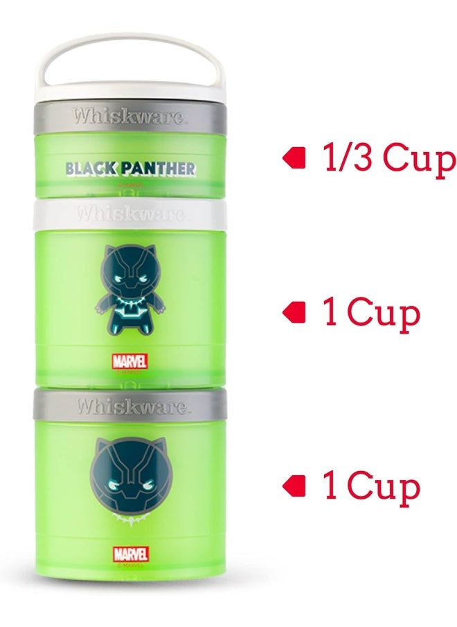 Whiskware - Whiskware Marvel Stackable Snack Containers for Babies, Kids, and Toddlers, 3 Stackable Snack Cups for School or Travel, Formula Friendly, Cupholder Friendly, Spider-Man - Image 1