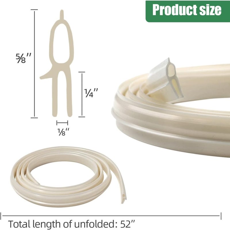 Sconva Usamate BVD0455-01 Ventline 51" Vinyl Seal Replacement - 2 Pack - Image 2