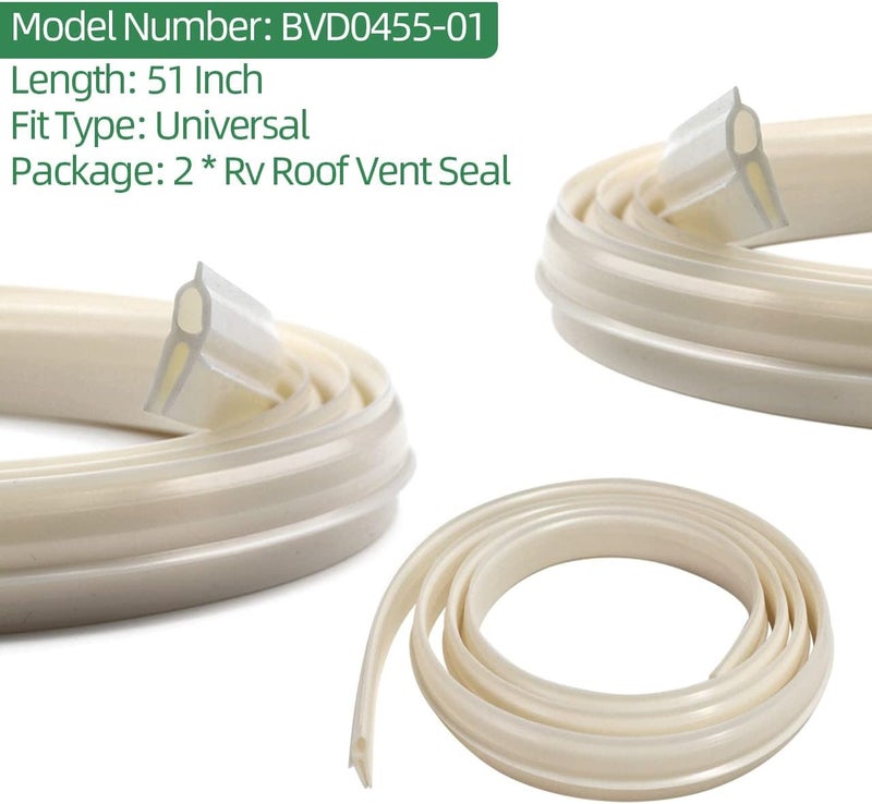 Sconva Usamate BVD0455-01 Ventline 51" Vinyl Seal Replacement - 2 Pack - Image 3