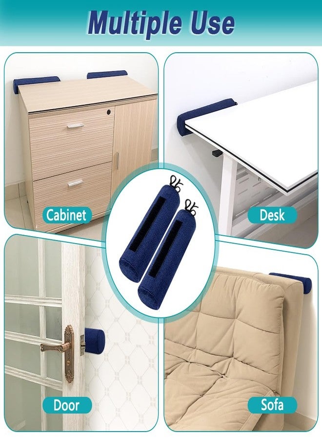 اوسا مثبتات لوح رأس السرير من AOSSA، واقيات جدار السرير، مثبت لوح رأس السرير، وسادة حماية الجدار للسرير والأثاث، فاصل الأريكة، وسادات مضادة للاهتزاز ووسادة عازلة للصوت (عبوة من قطعتين) - Image 4