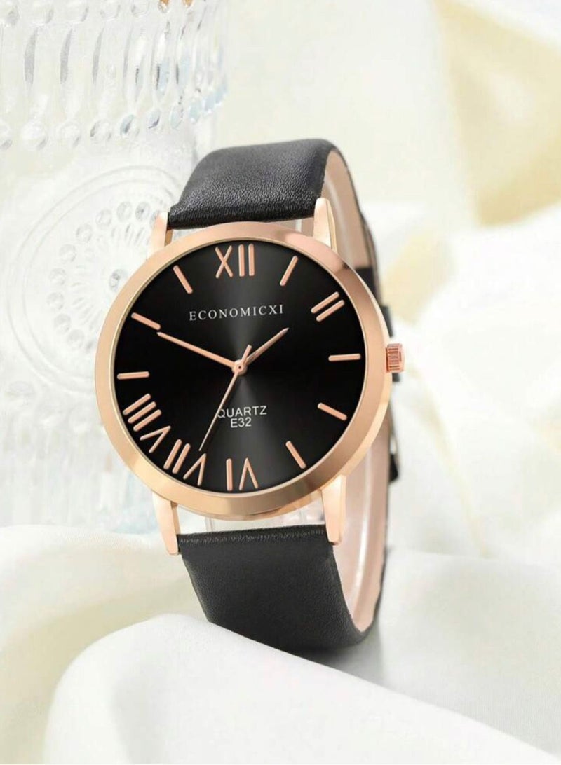 ECONOMICXI Elegant Black Watch For Women - Image 2