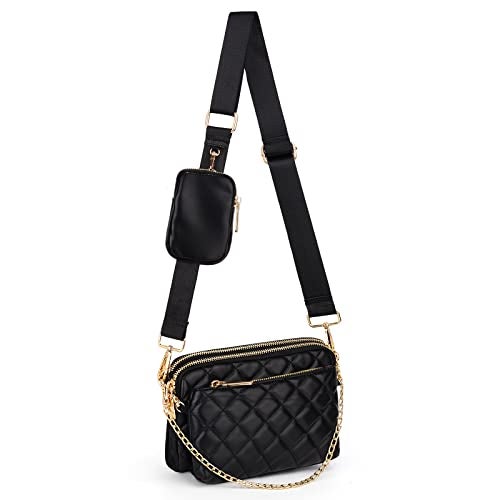 UTO Small Crossbody Bags for Women 3 in 1 Trendy Belt Purse Fashion Designer Mini Cute Sling Fanny Chest Pack - Image 1