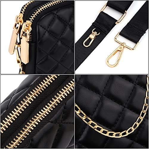 UTO Small Crossbody Bags for Women 3 in 1 Trendy Belt Purse Fashion Designer Mini Cute Sling Fanny Chest Pack - Image 5