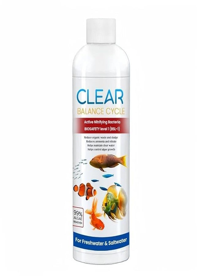 TP ENTERPRISE Automatic Fish Tank Cleaner Liquid Cloudy Water Remover for Crystal Clear Aquarium Water| Cleaner Balance Cycle for Fish Tank | Algae Remover (200ML X 1)