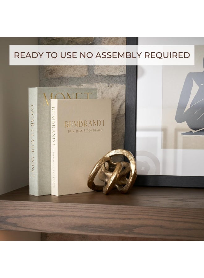 Decorative Books Set of 2, Beautiful Linen Boxes Decor Coffee Table Bookshelf or Mantle, Modern Hardcover Stacked Display Books, Storage Box, Photo Storage and as a Keepsake Box (Sage Green+Beige) - Image 4