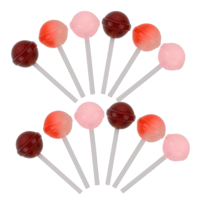 Realistic Simulation Lollipop Models 12Pcs Decorative Candy Props for Wedding Birthday Party - Image 2
