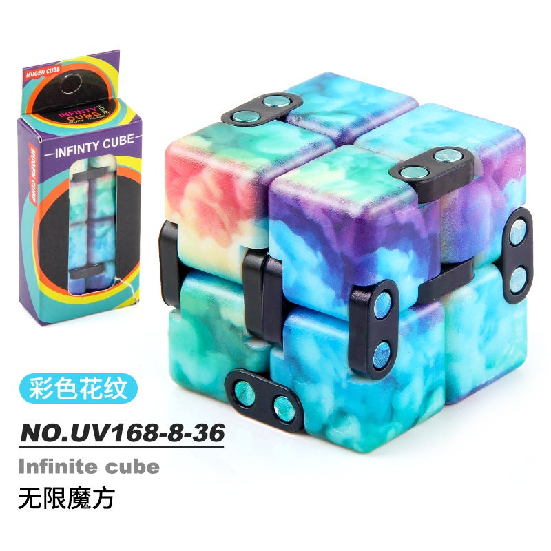 Source Manufacturers Infinite Rubik'S Cube Uv Printing Infinite Folding Decompression Rubik'S Cube New Strange Fingertip Toy Second-Order Rubik'S Cube - Image 1
