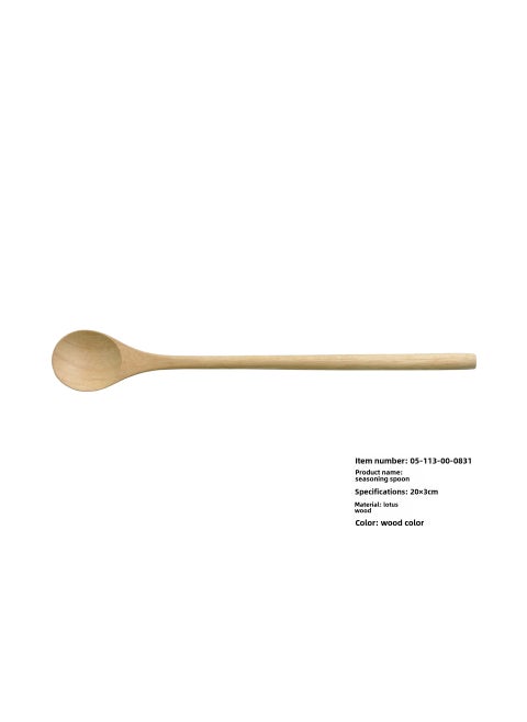 Elegant Wooden Long Handle Spoon Set20*3cm log color 20*3cm log color