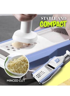 ELTRAZONE Vegetable Cutter Safe Mandoline Slicer TikTok Adjustable Chopper Multi purpose Food for Kitchen Gray, Lc-Vcutter-gy-060  - Image 3