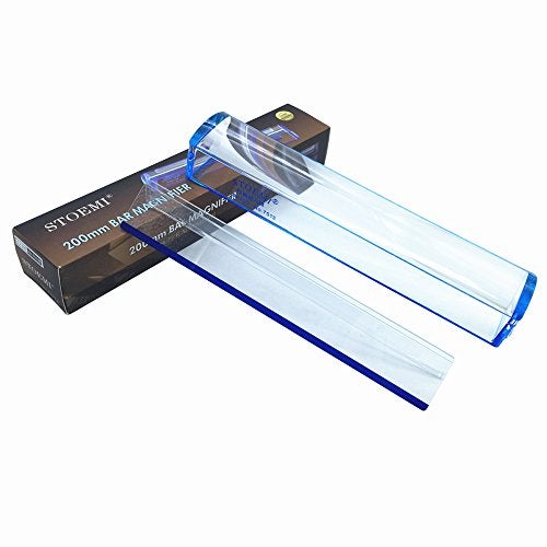 VISIONU 8 Inch Magnifier with Reading Tracking Line, Blue Raised Dome - 5X Magnifying Glass，Magnifier Bar for Reading and Precision Work with Magnifying Ruler - Image 1
