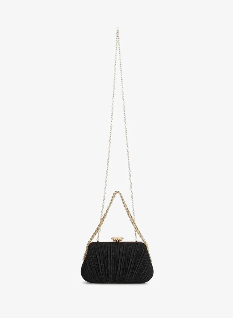 بابريكا Pleated Clutch With Chain Strap