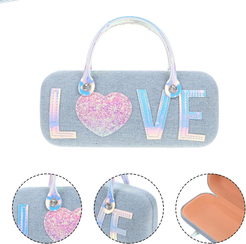 Glasses Case Cartoon Pattern Portable PU Leather Handheld Sunglasses Box for Travel Eyeglass Storage Holder High-Grade Protective Case - Image 5