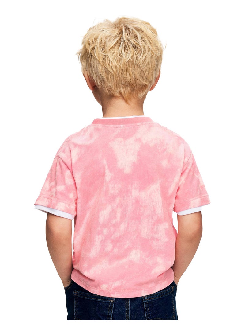 Andora Boys Tie-Dye Slip On Casual Tee - Light Cashmere - Image 3