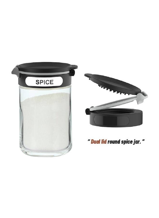 Elemental Kitchen 6-Jar Spice Container Set with Rotating Rack Multicolour 18.2 x 19.5 x 19.5 cm 79352005 - Image 4