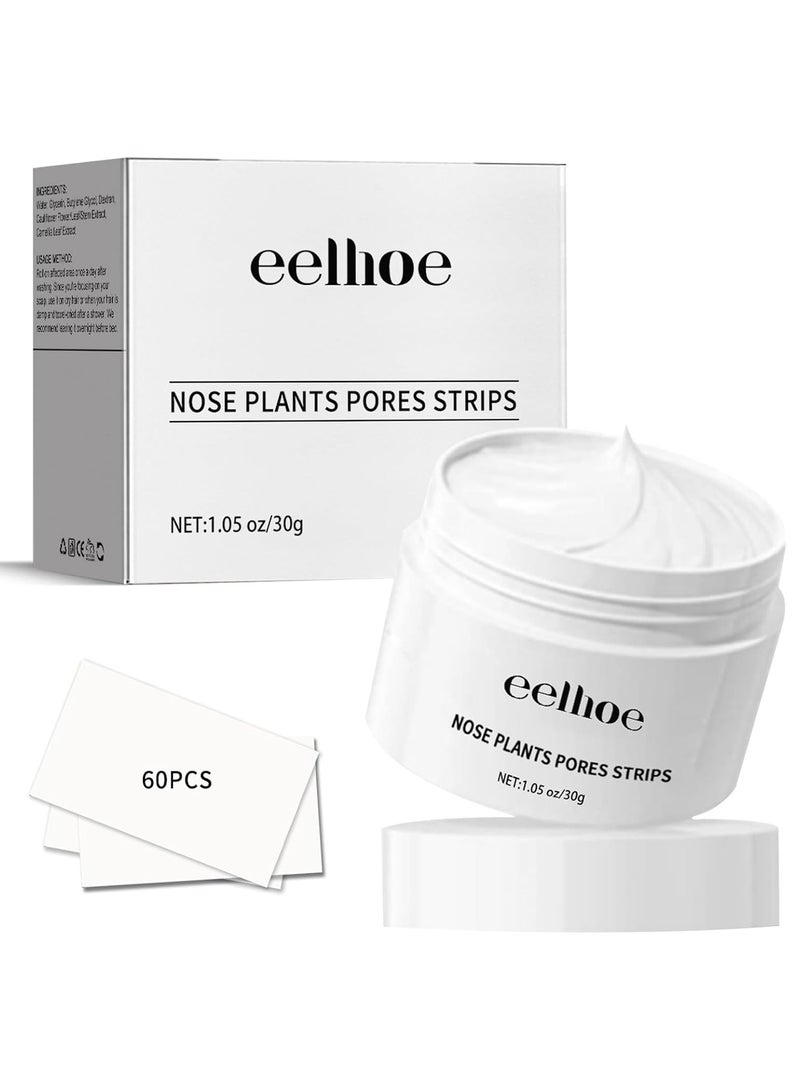 EELHOE Nose Plants Pore Strips, Deep Cleaning And Shrink Pores, Absore Grease, Remove Blackheads Nose Patch 30g - Image 1