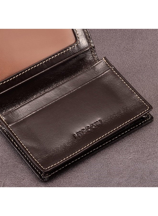HISCOW Leather Business Card Case Holder for Men & Women, Italian Calfskin (Antiqued Coffee)  - Image 5