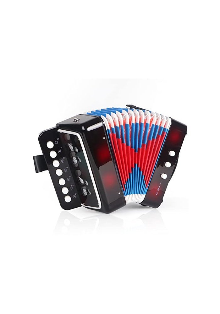 Horse Kids Accordion, 10 Keys Control Button Accordion Musical Instruments for Kids Children Beginners - Image 1