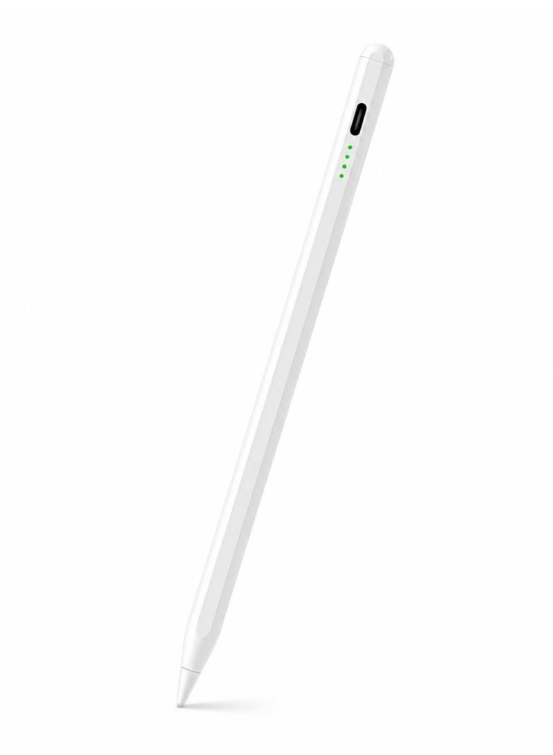 زابلين  قلم ذكي لأجهزة iPad (الجيل الحادي عشر 2025 A16 والجيل العاشر)، متوافق مع إصدارات iPad من 2018 إلى 2026، يدعم خاصية تجاهل راحة اليد وحساسية الإمالة، قابل للشحن عبر USB-C، ومناسب لأجهزة iPad Pro وAir وMini. - Image 1