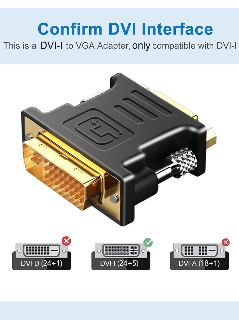 Generic DVI to VGA Adapter DVI-I 24+5 to VGA Converter Supports 1920x1080 DVI Male to VGA Female Adapter  - Image 3