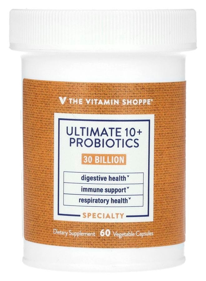 Ultimate 10+ Probiotics 30 Billion CFU 60 Vegetable Capsules