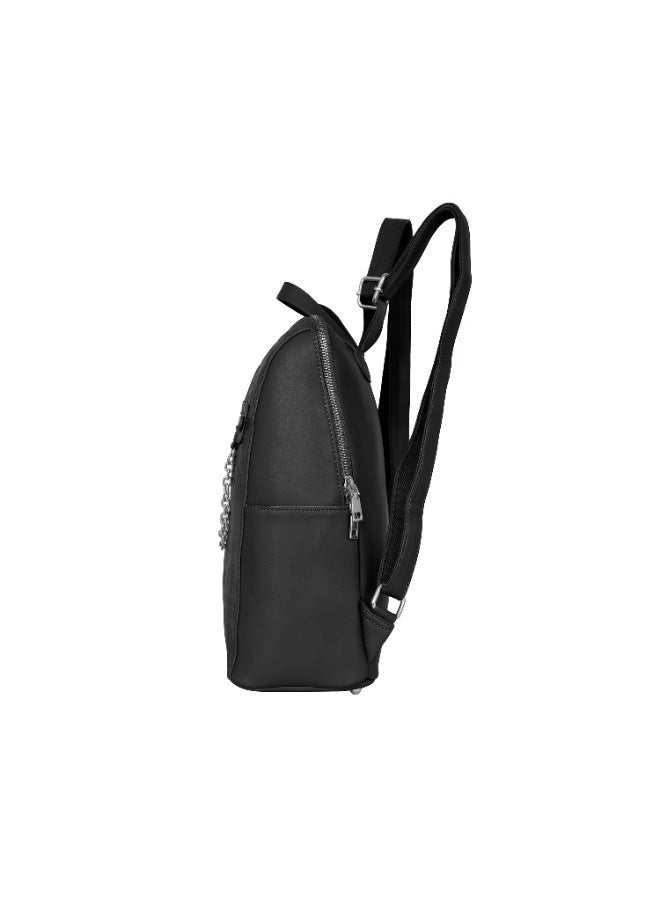 فوسكا حقيبة ظهر Foska نسائية كبيرة جلد ناعم – عملية للجامعة واللابتوب لون أسود – مقاس 30.5x36.5 سم - Image 3