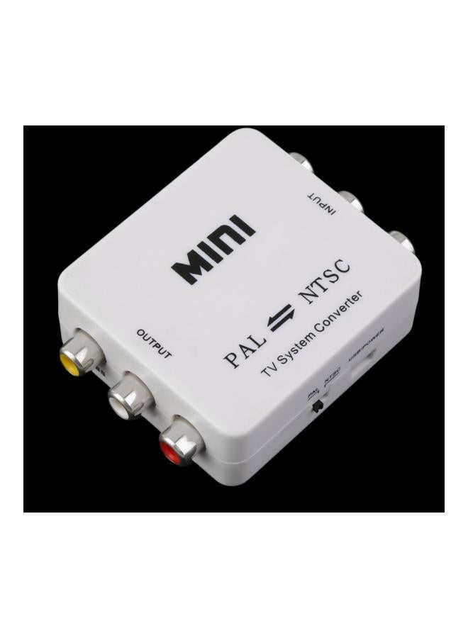 NIBEMINENT Mini PAL To NTSC Converter Adapter With Data Cable White - Image 5