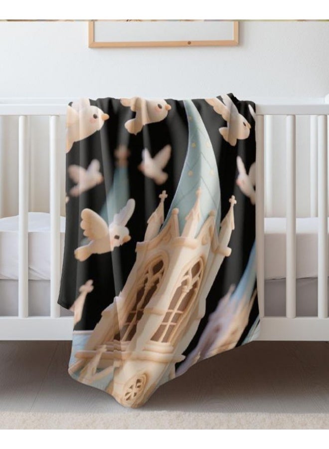 عام بطانية رقيقة من الفانيلا الكرتونية للأطفال والرضع (دافئة ومريحة، ومناسبة للنوم والألعاب) 70 سم * 100 سم - Image 2