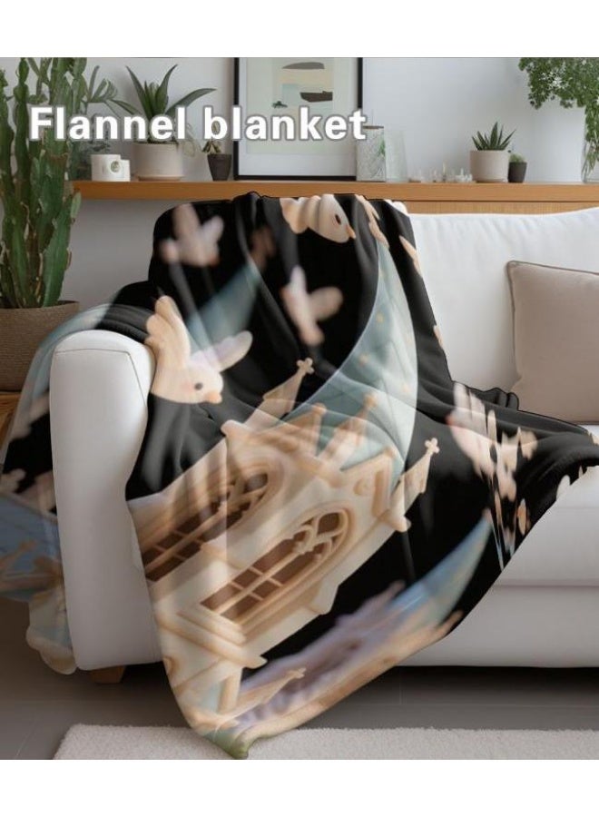 عام بطانية رقيقة من الفانيلا الكرتونية للأطفال والرضع (دافئة ومريحة، ومناسبة للنوم والألعاب) 70 سم * 100 سم - Image 5