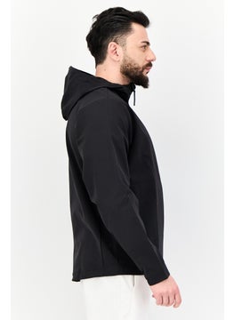 Adidas Men Sportswear Fit Long Sleeve Outdoor Warm Softshell Jacket, Black  - Image 2