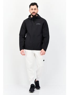 Adidas Men Sportswear Fit Long Sleeve Outdoor Warm Softshell Jacket, Black  - Image 4