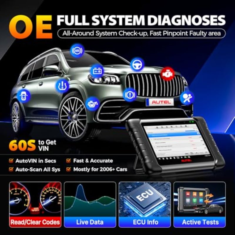 MaxiCheck MX808S Scanner - 2025 US Version Full Bidirectional Diagnostic Tool Compatible with MK808S MK808Z MK900 MX900 MK900BT MK808BT PRO 3, 000+ Active Tests 28+ Service Functions OE-Level All System Coverage OS11 FCA Support - Image 5