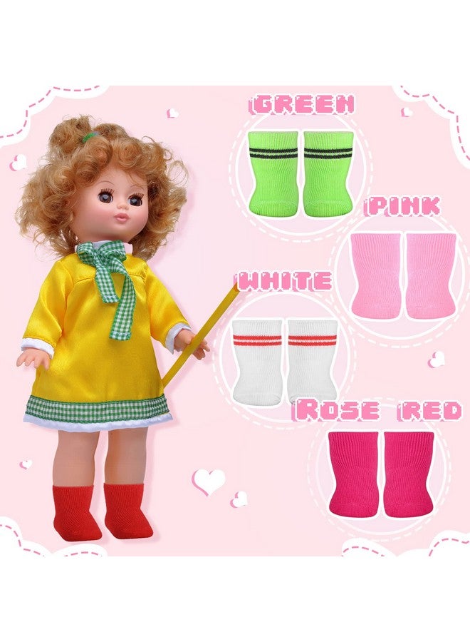 Bonuci 12 Pairs Doll Socks Mini Doll Socks Accessories Multicolored Socks For 18 Inch Doll - Image 3