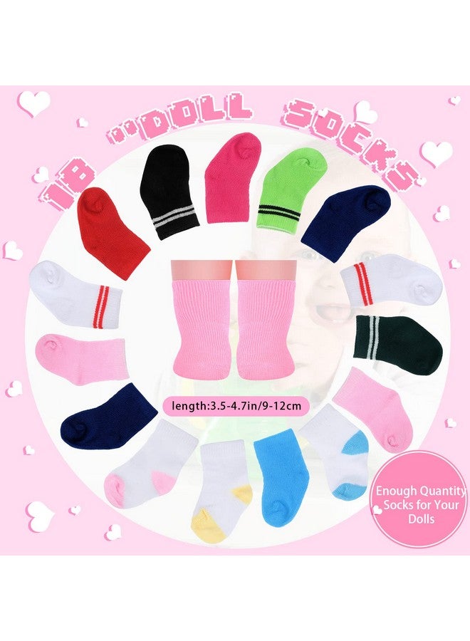 Bonuci 12 Pairs Doll Socks Mini Doll Socks Accessories Multicolored Socks For 18 Inch Doll - Image 5