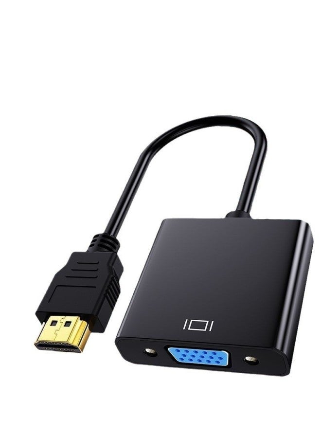 Direct Supply Hdmi To Vga HD Video Converter Adapter Desktop Computer Main Set-top Box Projector-Color:Hdmi Male To Vga Female  Black  - Image 1