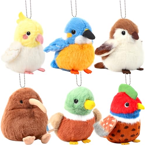 Niceup 45in Bird Small Stuffed Plush Animals Mallard Duck Cockatiel Kiwi Kingfisher Pheasant Sparrow Stuffies Cuddly Bead Bag Sensory Toy for Easter Basket Stuffer - Image 1